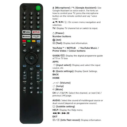 ANM Bluetooth Voice Command Remote  RMF-TX520p Remote Control for Original Sony TV Remotes A80J X80J X85J X90J X95J RMF-TX520P Series with Many hotkeys