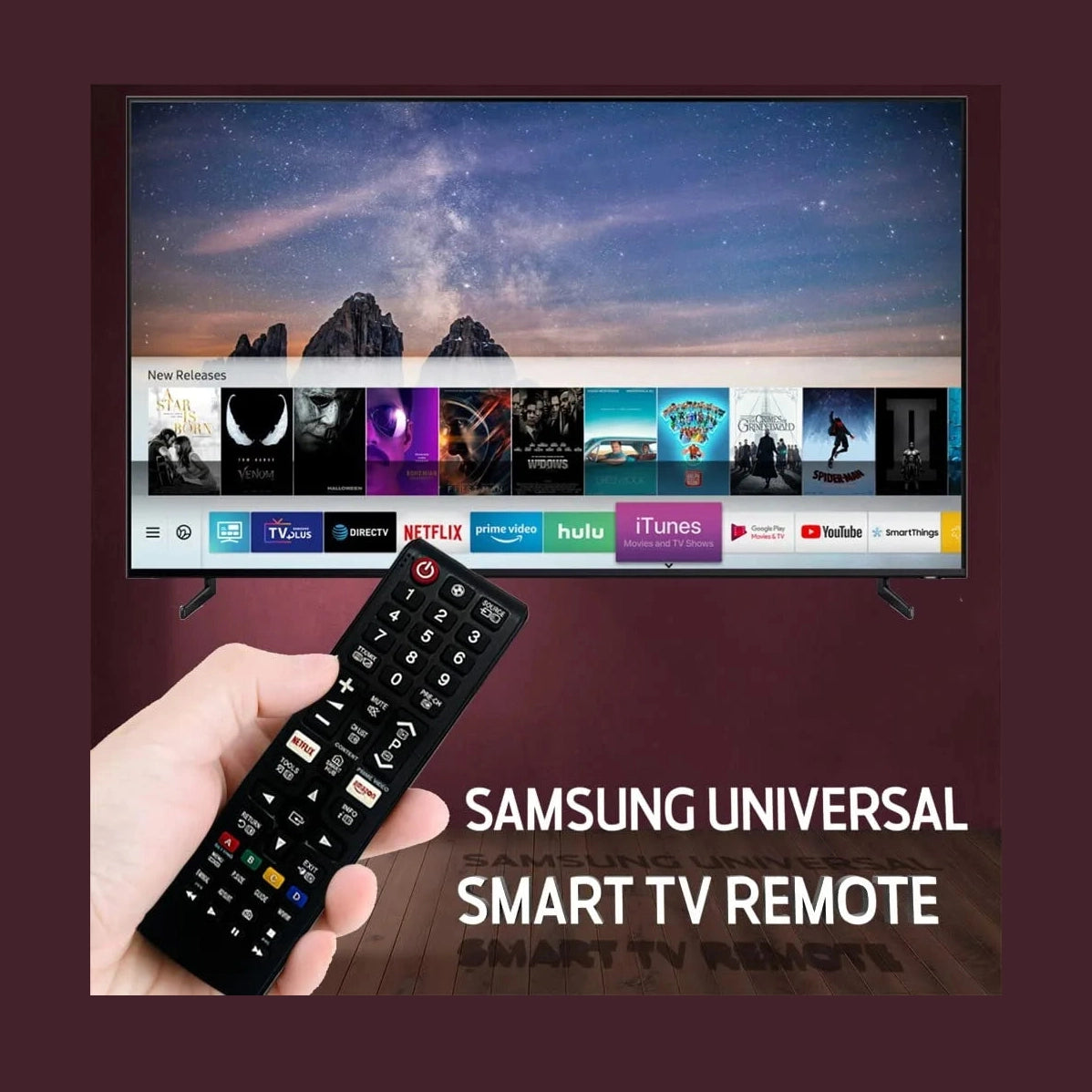 Samsung tv Remote Control Universal Replacement Remote for Original Samsung LCD LED OLED QLED UHD HD Plasma 3D Smart Hub- ANM Remotes