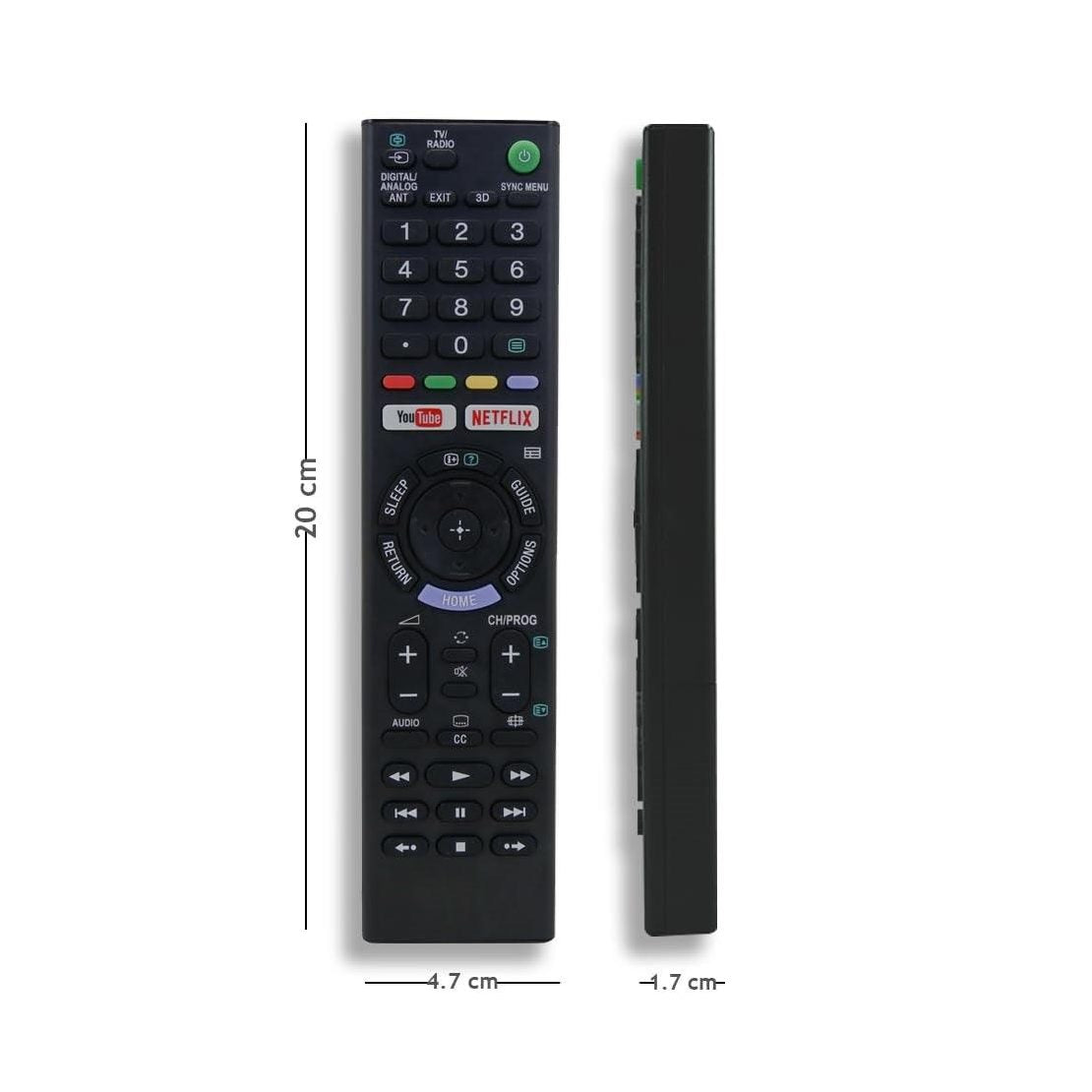 ANM Compatible for Sony Bravia LCD LED UHD OLED QLED 4K Ultra HD TV remote control with YouTube and NETFLIX Hotkeys. Universal Replacement for Original Sony Smart Android tv Remote Control