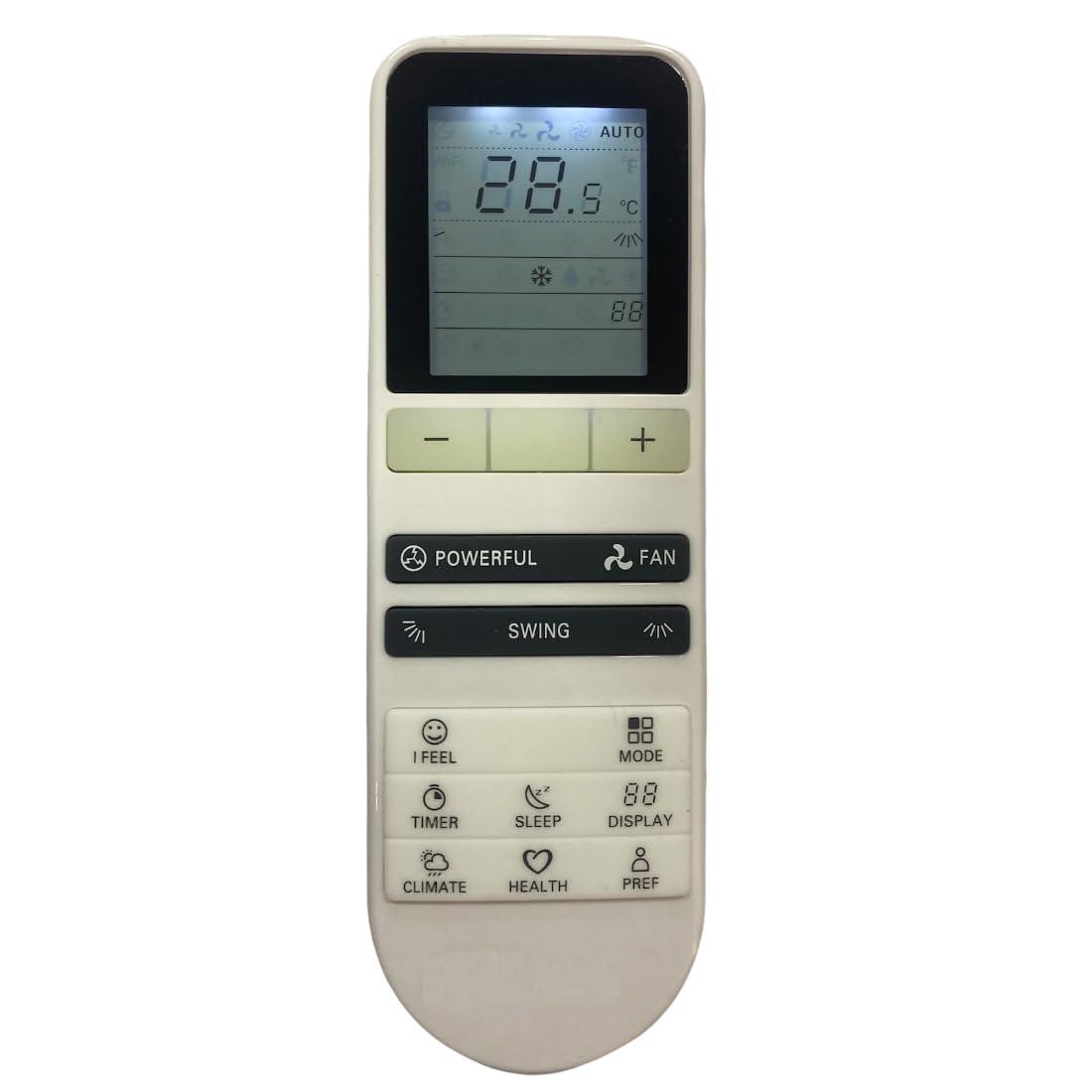 Bluestar ac Remote Control With Backlight qtykq02-01 - ANM Remotes