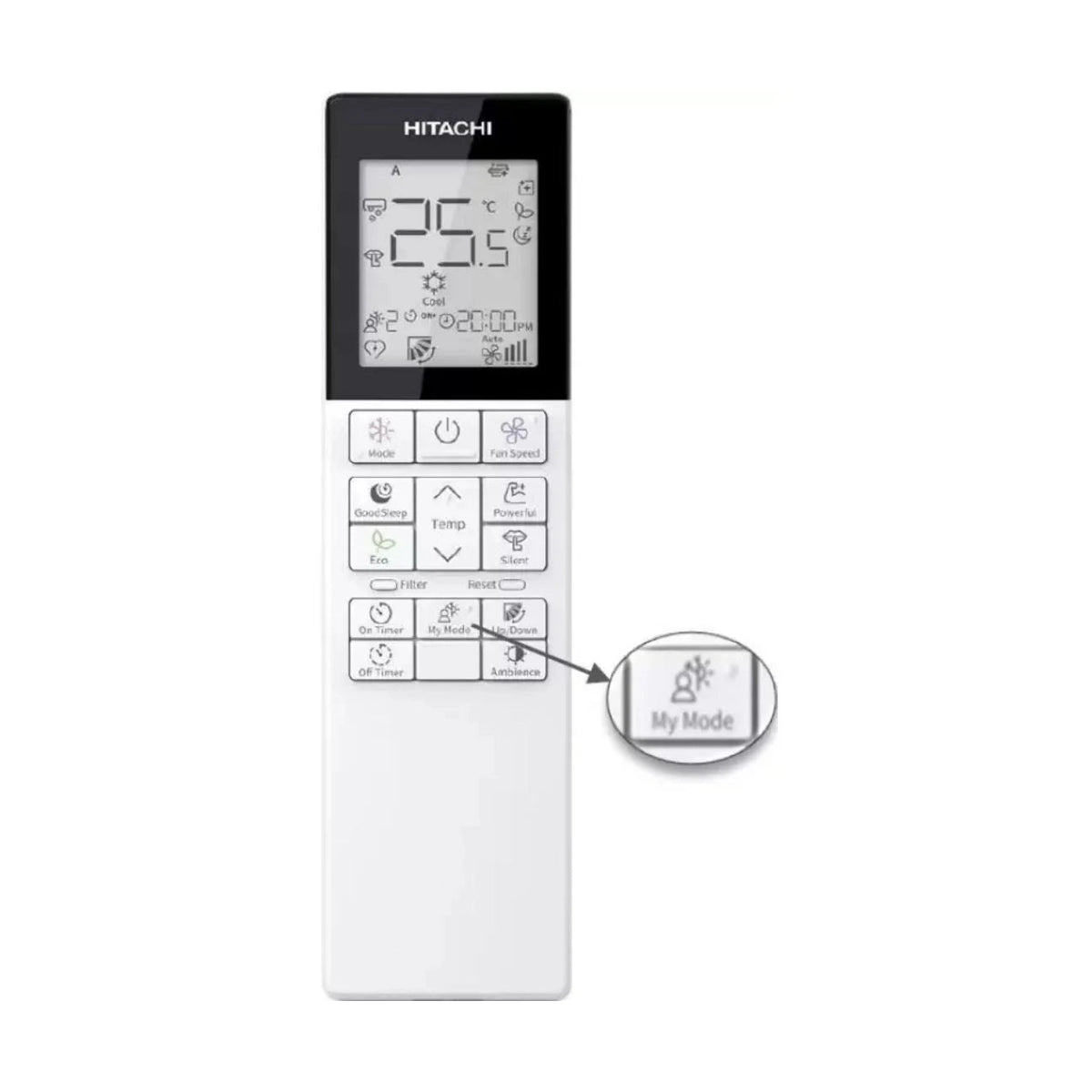 Hitachi Model Remote Control HItachi dc inverter ac remote RAS G322PCBISF - ANM Remotes