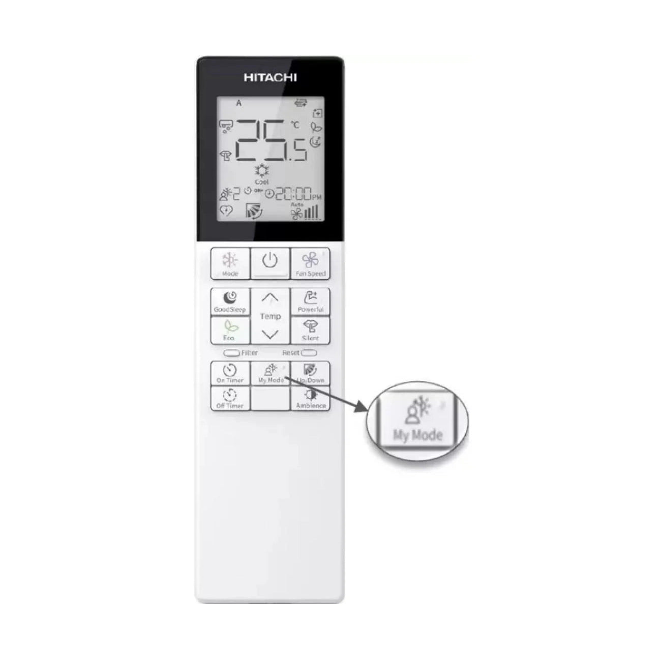 hitachi ac remote