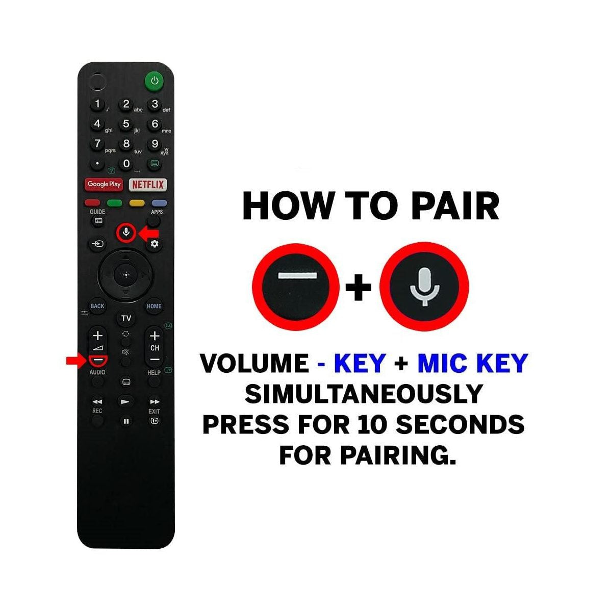 Sony smart tv remote for bravia RMF-TX500E / TX-500P - ANM Remotes