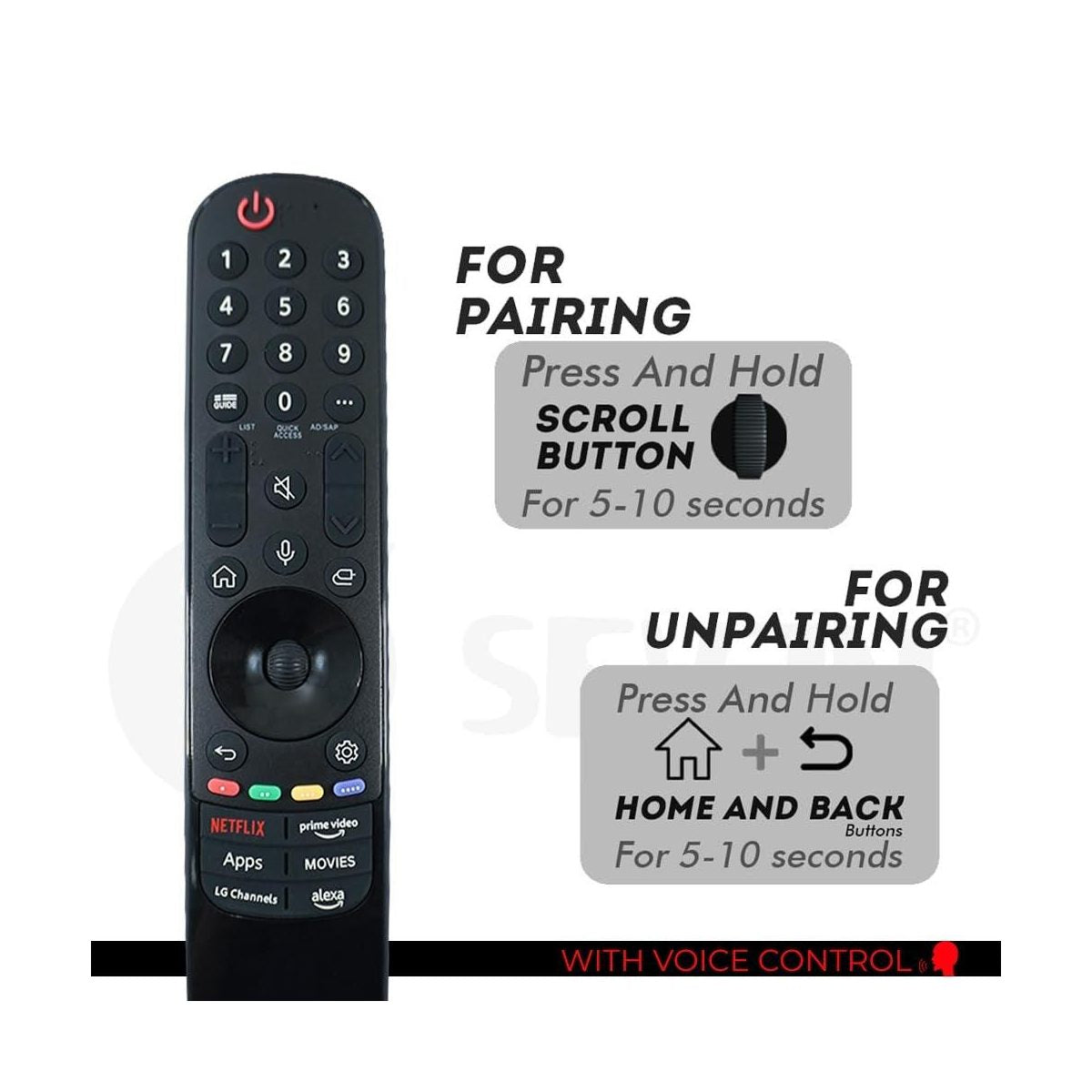 ANM Lg Tv Magic Remote Original Model AKB76043105 Suitable for Smart Android 4K FHD UHD OLED QLED 32 43 55 65 75 Inches Television