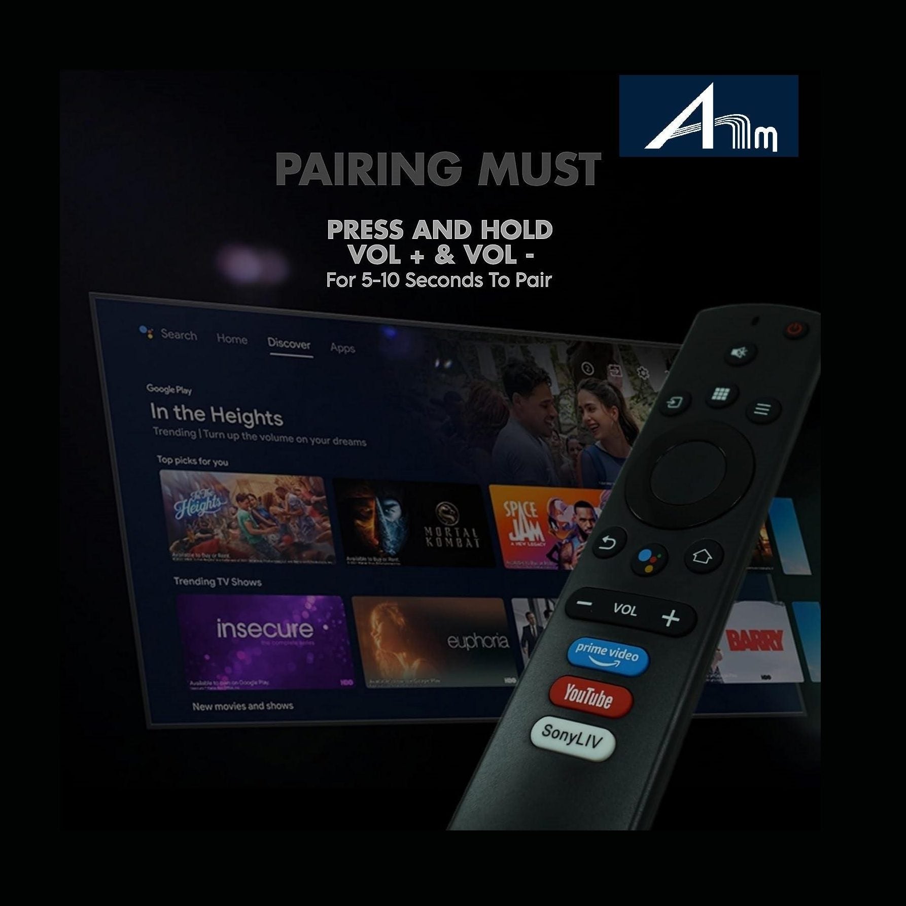 Westinghouse tv remote Voice Command for Smart tv WH50UD82 built for Pairing