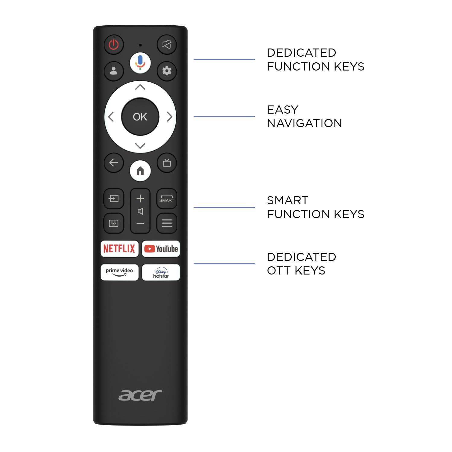 ANM remote compatible for ACER Smart Tv / 4k - i series , H series , V series Non-Voice