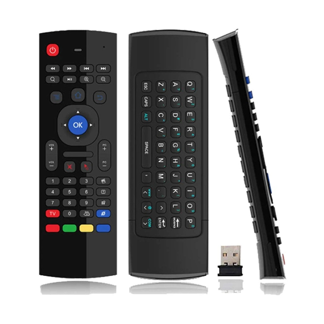Air Fly Mouse Universal Remote with Keyboard & Intelligent IR Learning ...