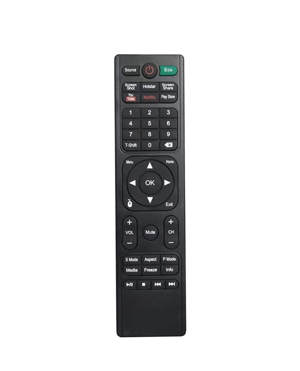 ANM Smart LED Remote Compatible with HOM, BPL, Mitsun, Akai, MEPL, Mitashi , Intex & Truvison Smart LED Ultra HD TV