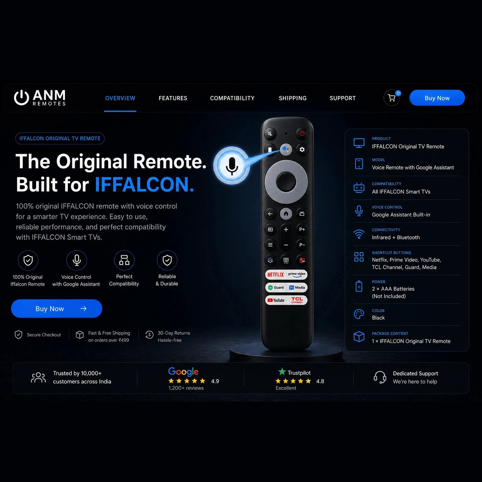 iffalcon original tv remote
