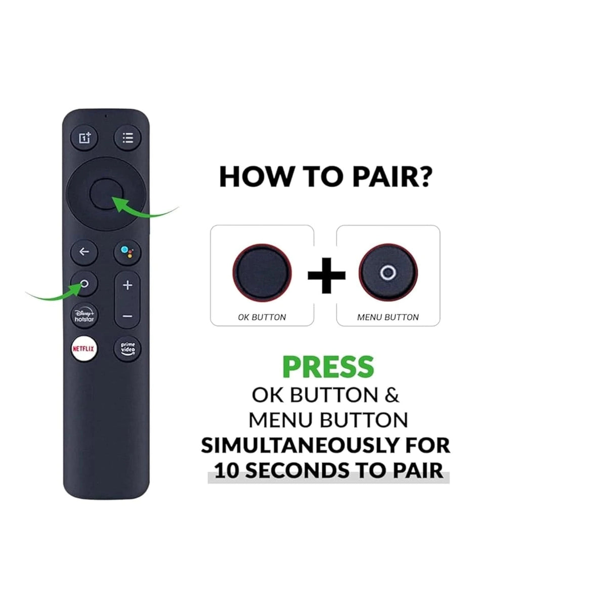 One Plus Tv Remote Control OnePlus original tv remote ( Voice control) — Compatible with Y1S / U1S ...