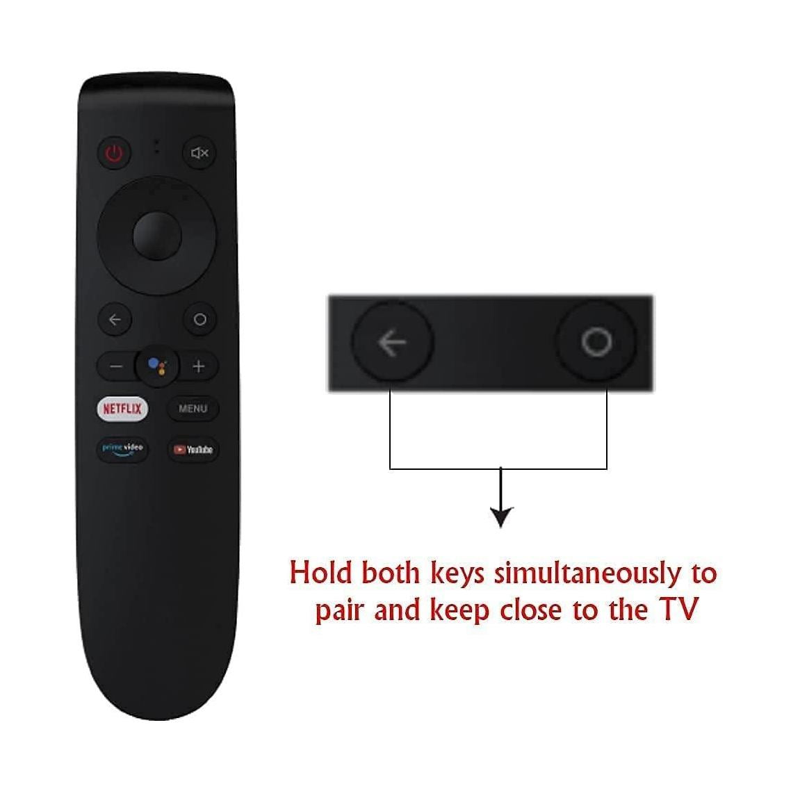 ANM Bluetooth Remote Compatible for oneplus | 1+ Android TV Remote | one Plus tv Remote with Netflix YouTube Prime Video and Google Assistant Hot Keys - Pairing Must !