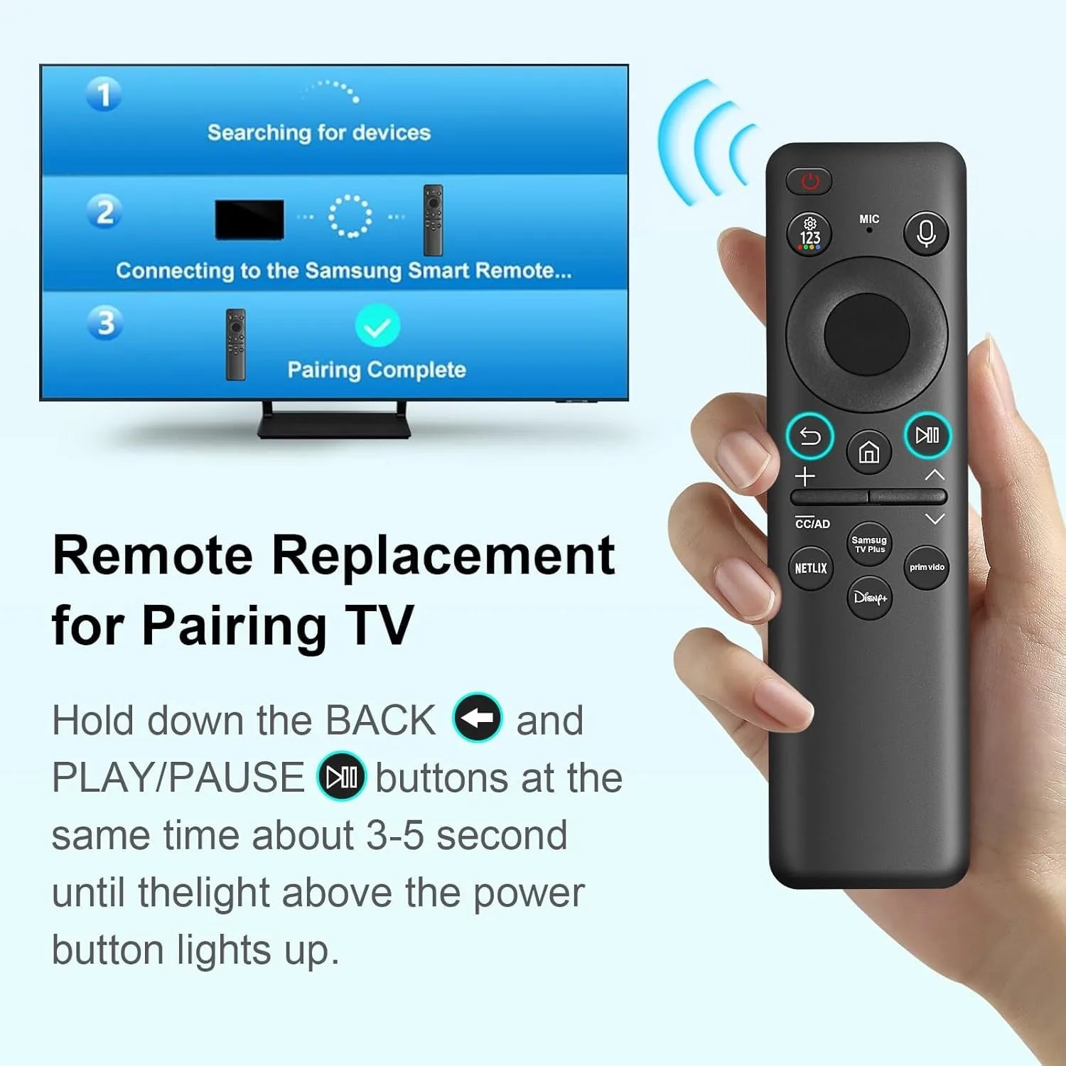 Universal Voice Remote for Samsung Smart tv - All OLED QLED UHD 4K Model - ANM Remotes