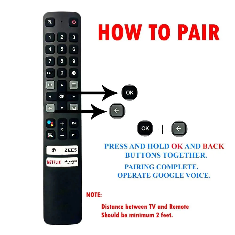 TCL Google Tv Remote Original RC901V Model's Suitable for QLED UHD FHD OLED Smart 4K Television