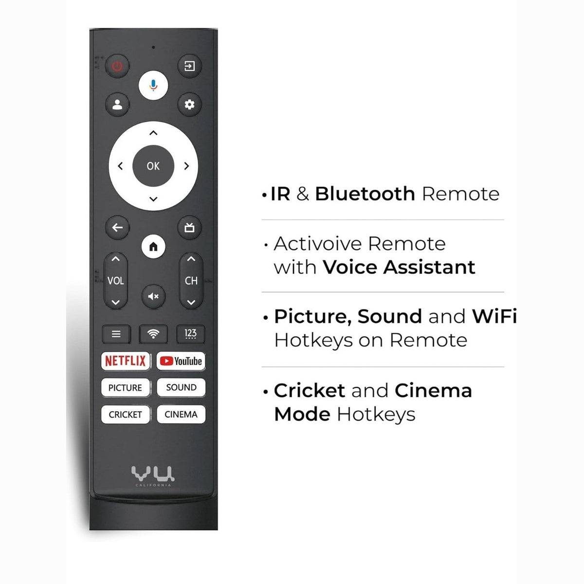 Vu GloQled tv remote
